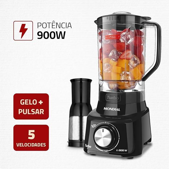Liquidificador Mondial Turbo 5 Velocidades - Lojas Scapela