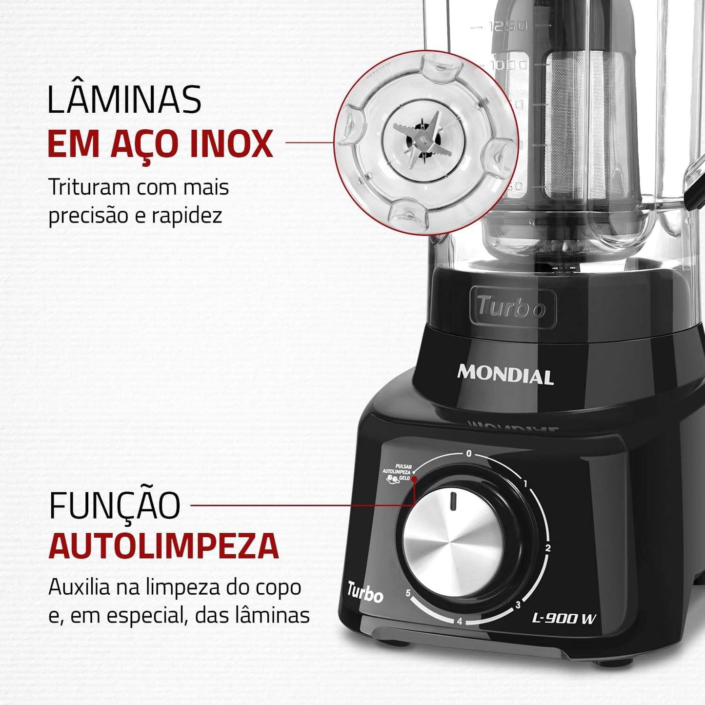 Liquidificador Mondial Turbo 5 Velocidades - Lojas Scapela