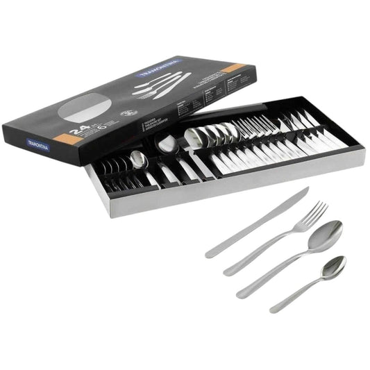 Faqueiro Inox Búzios Tramontina - 25 peças - Lojas Scapela